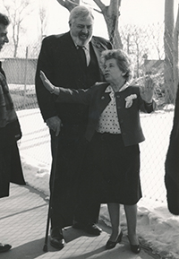 Actor Raymond Burr and Dr. Ruth Westheimer