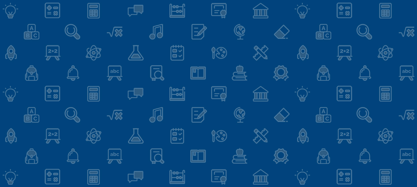 Graphic image background consisting of tiled icons of images relating to the field of education.