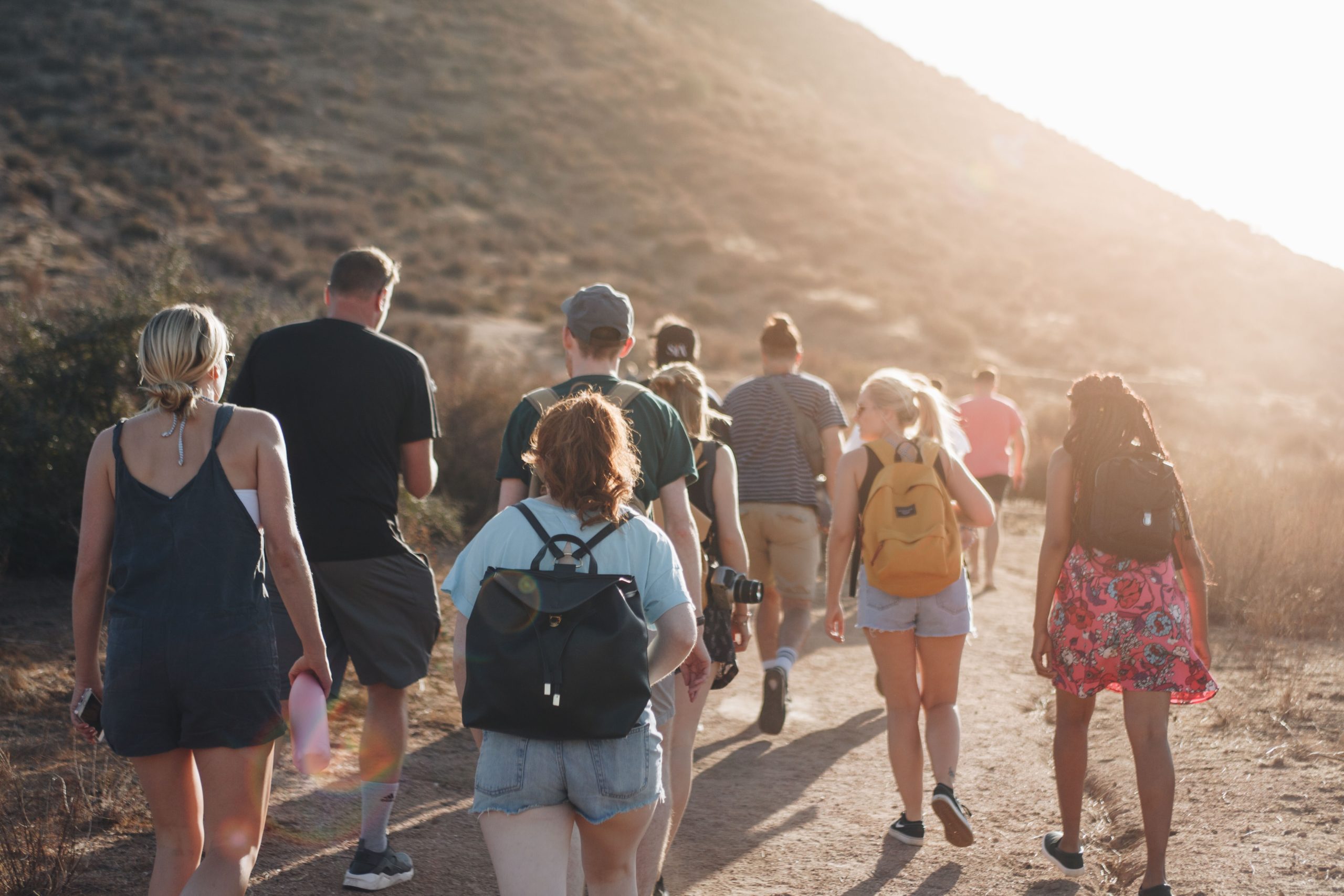 Students walking outside