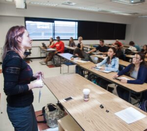 CBUS ACC professor, Letitia Pleis teaching (2016)