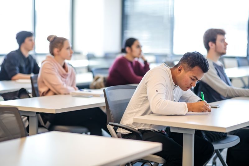 Students in business class