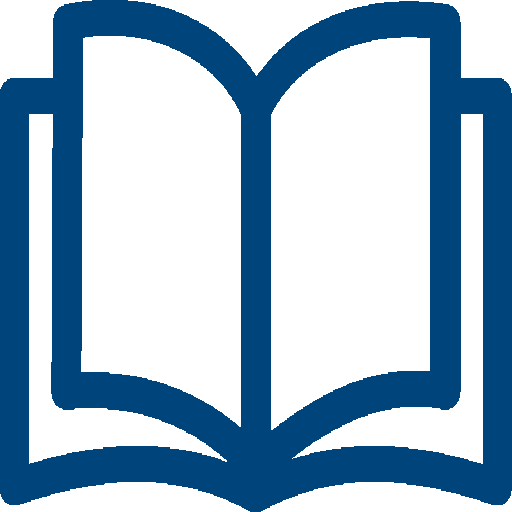 Blue open book icon