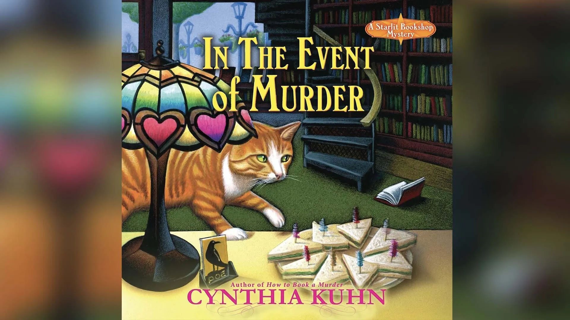 The image is a book cover for In the Event of Murder by Cynthia Kuhn, part of 