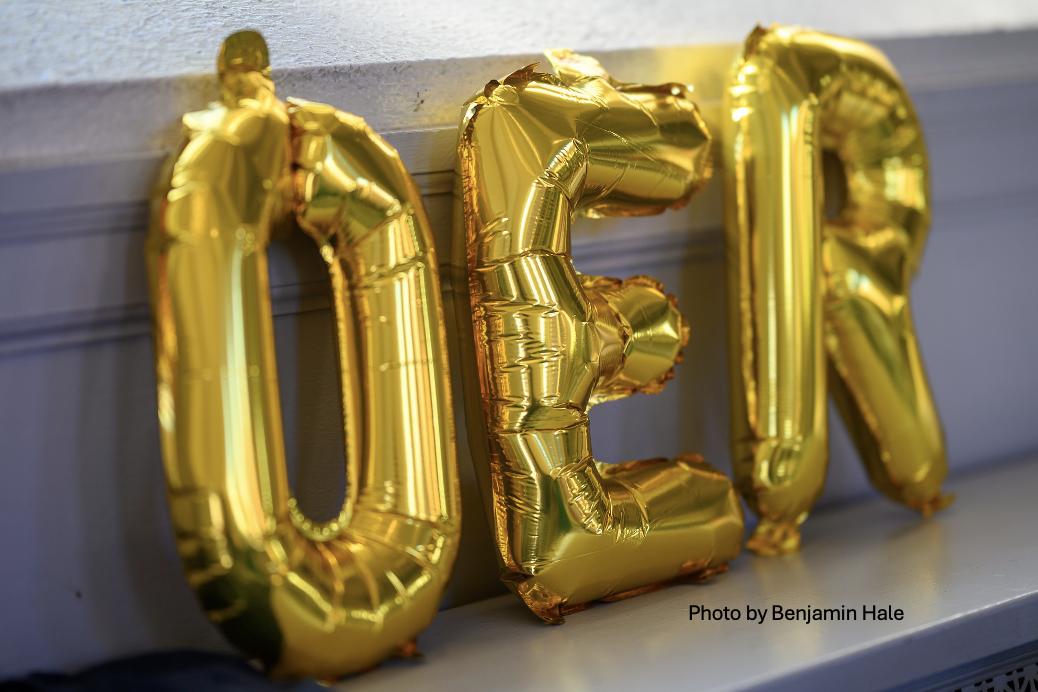 Image of balloons spelling out OER.