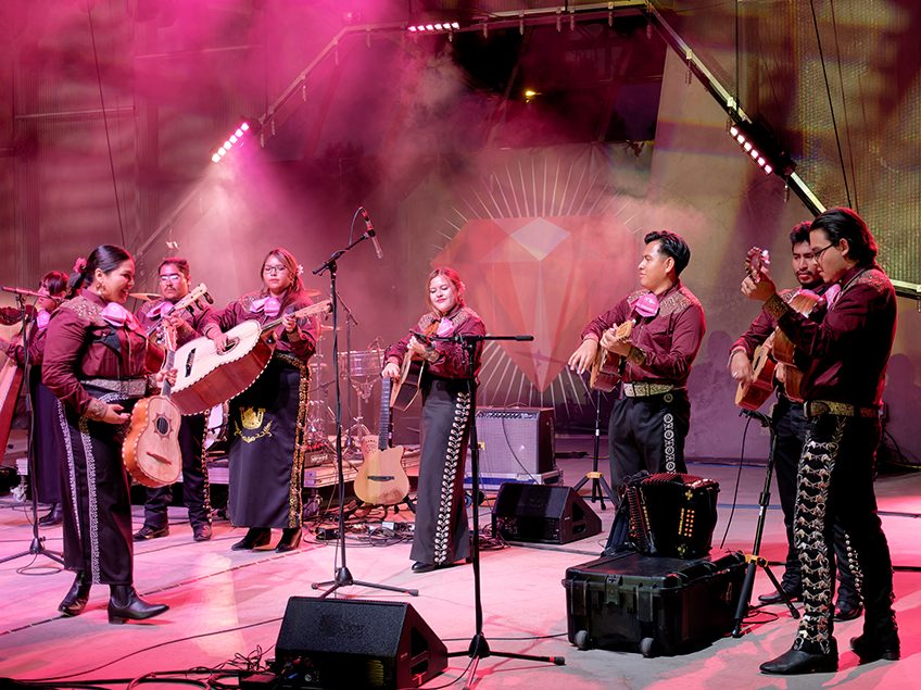 Mariachi Estelares performing on stage