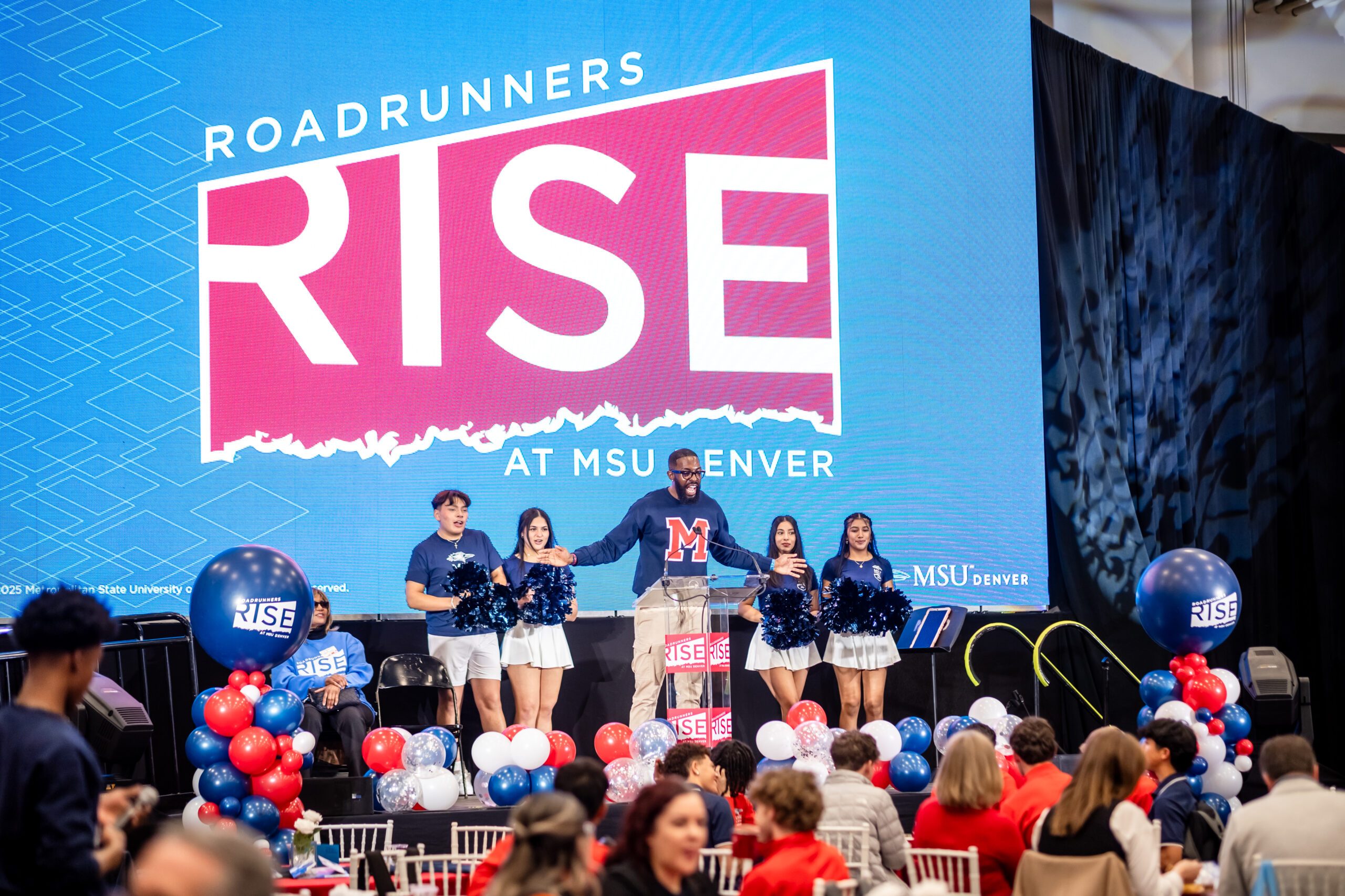 Speakers presenting at Roadrunners Rise Campaign Launch event