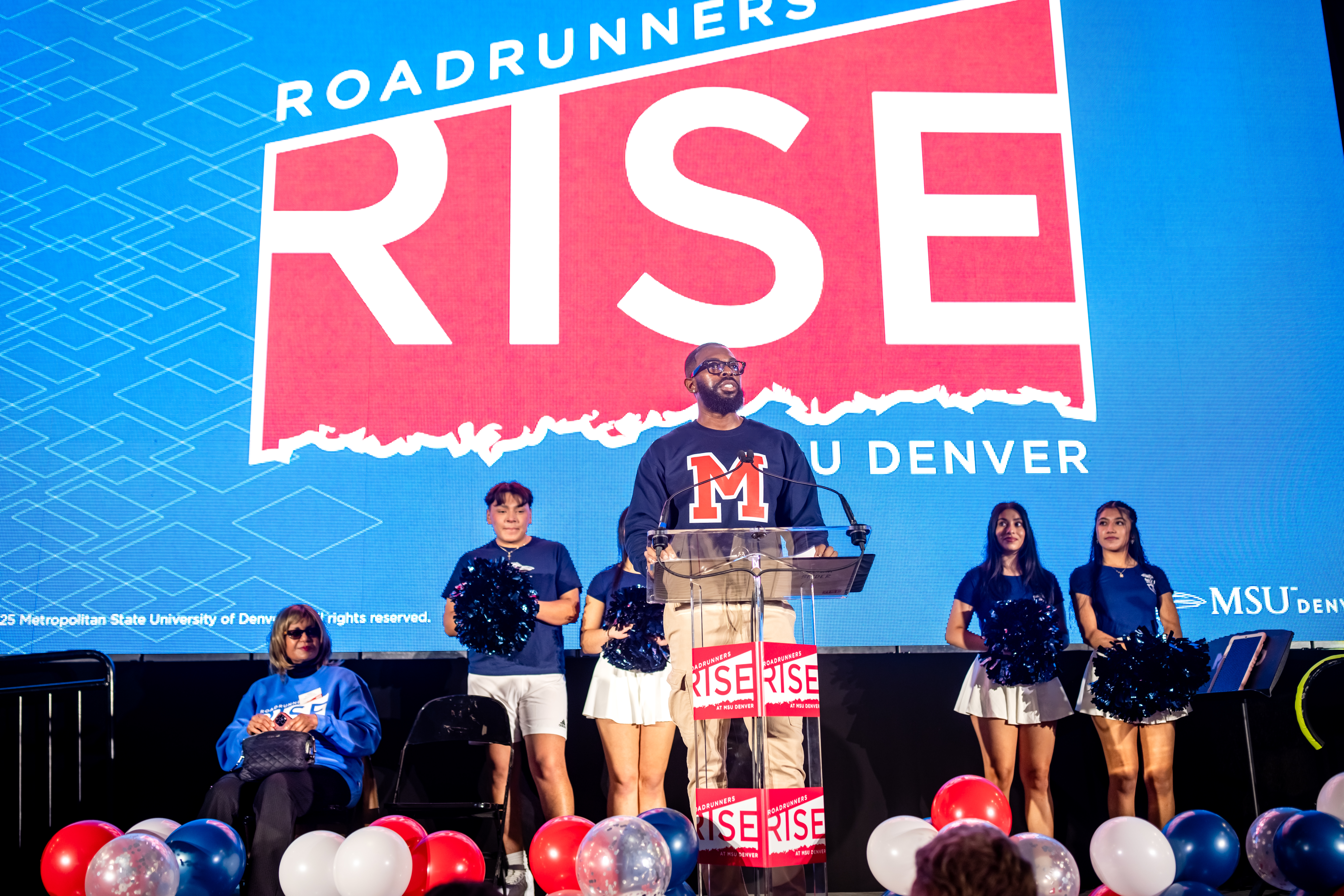 Speakers presenting at Roadrunners Rise Campaign Launch event